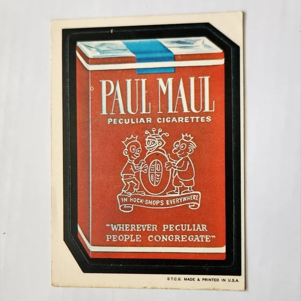 ✨VINTAGE 1973 Topps Wacky Packages Series 1 PAUL MAUL Sticker Short Print Rare